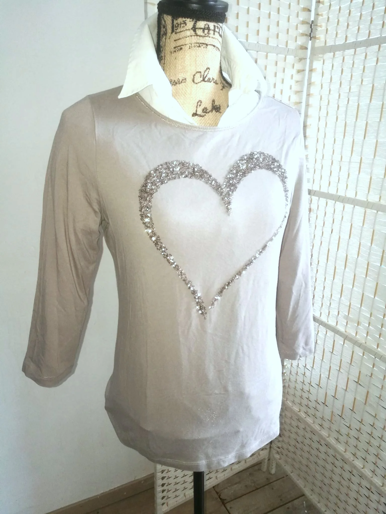 BETTY BARCLAY shirt met zilveren hartje