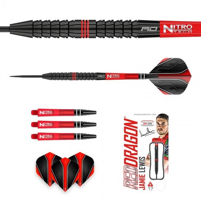 Dartpijlen Jamie Lewis 90% tungsten darts red dragon - nr. 1