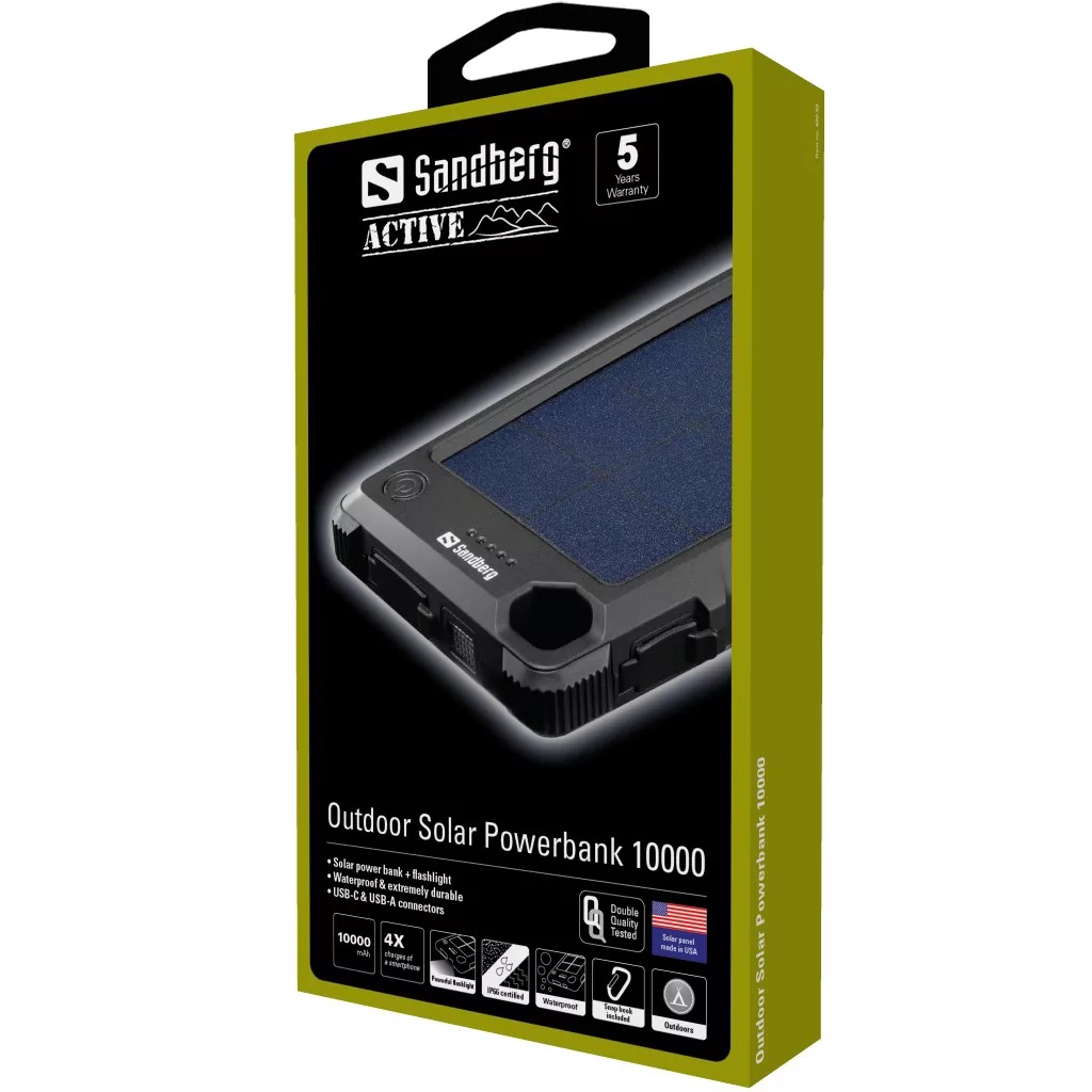 Outdoor Solar Powerbank 10000 kunt u uw smartphone tot wel 4 keer opladen - Afbeelding 4