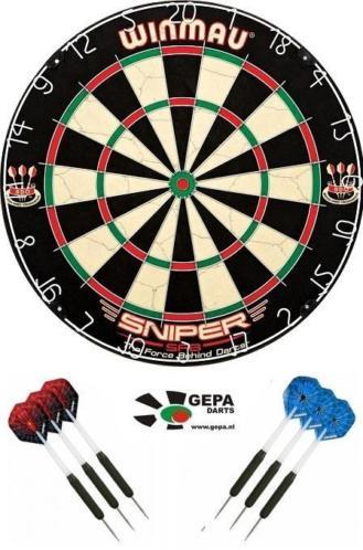 Winmau Sniper dartbord, incl. 2 sets winmau darts nieuw - nr. 1