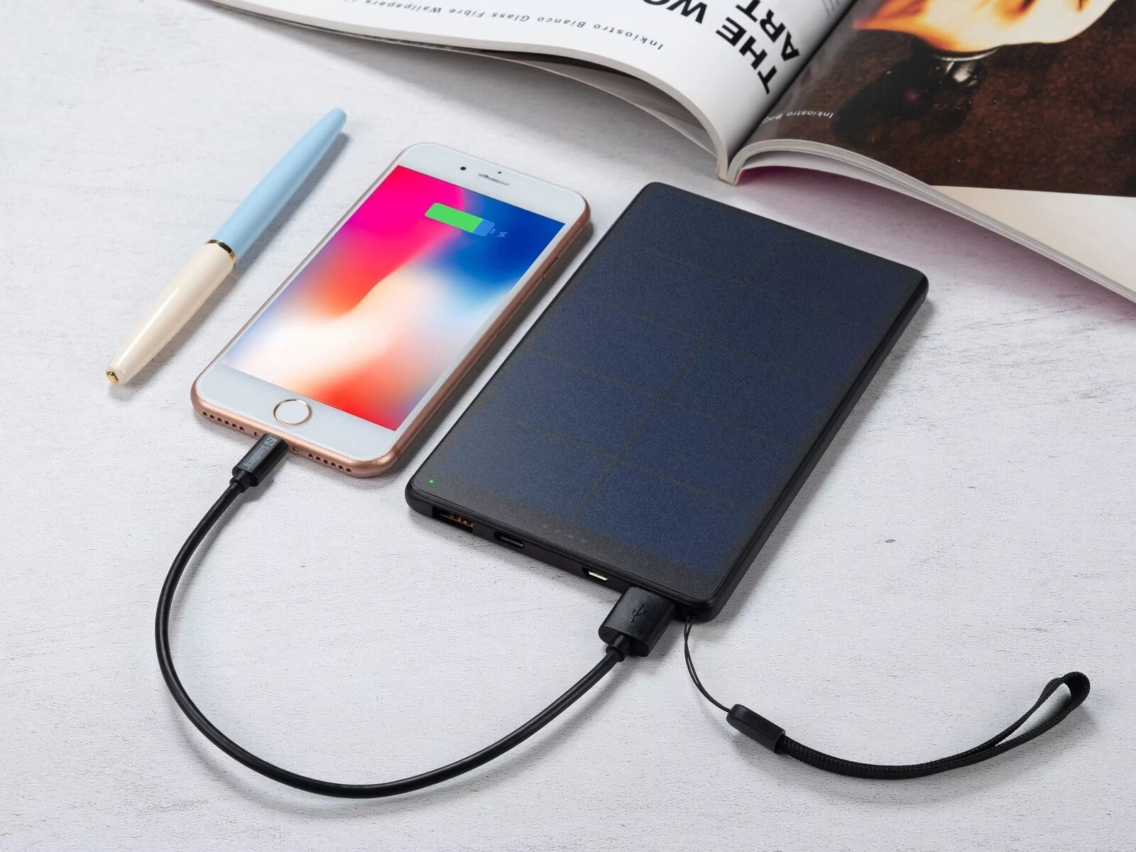 Urban Solar Powerbank 10000 opladen 4x accu smartphone - Afbeelding 4