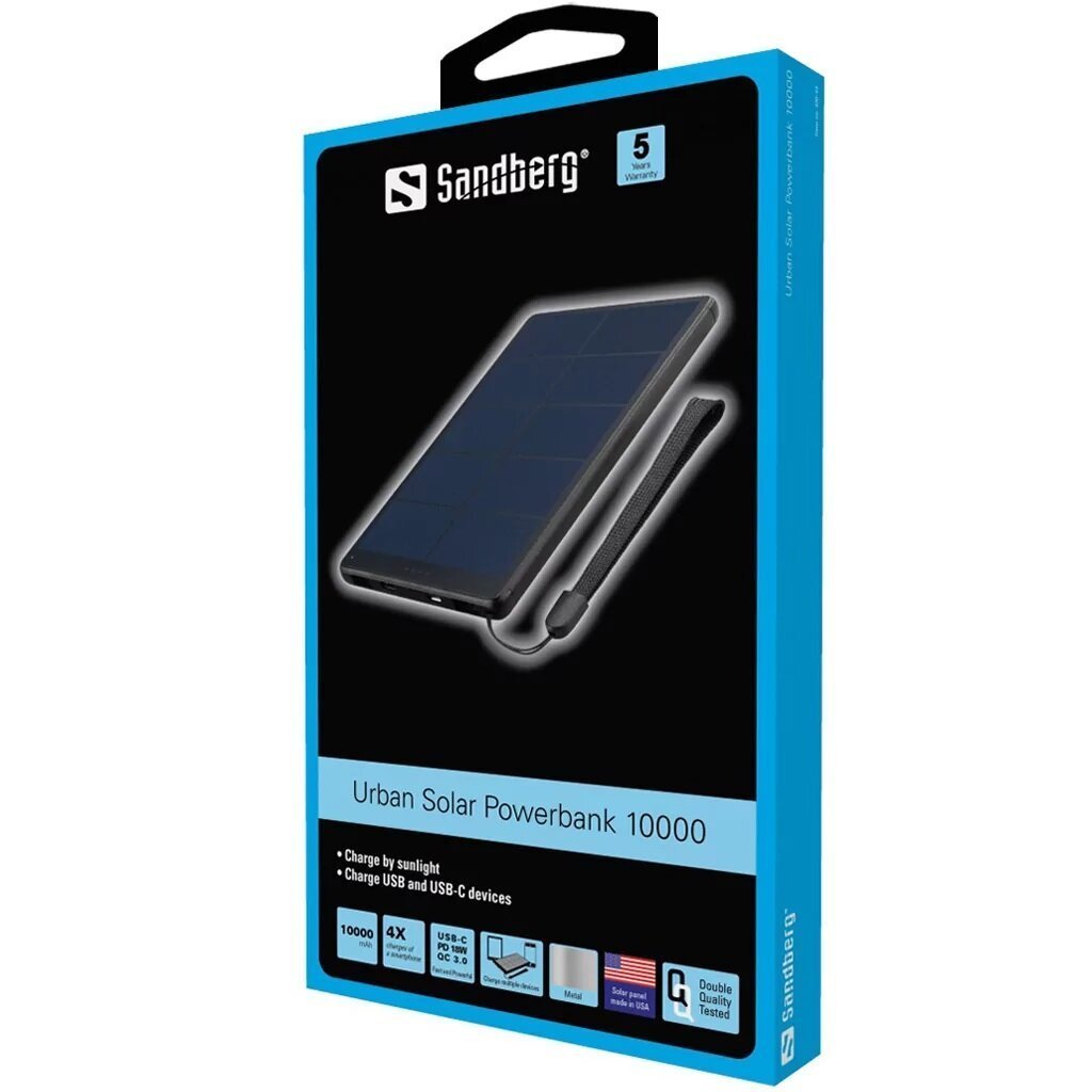 Urban Solar Powerbank 10000 opladen 4x accu smartphone - Afbeelding 6