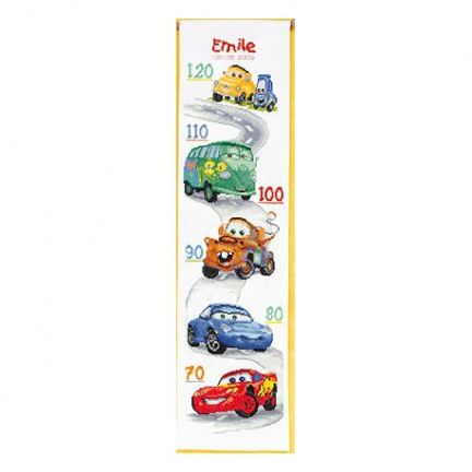 Borduurpakket CARS groeimeter meetlat NIEUW ! - nr. 1