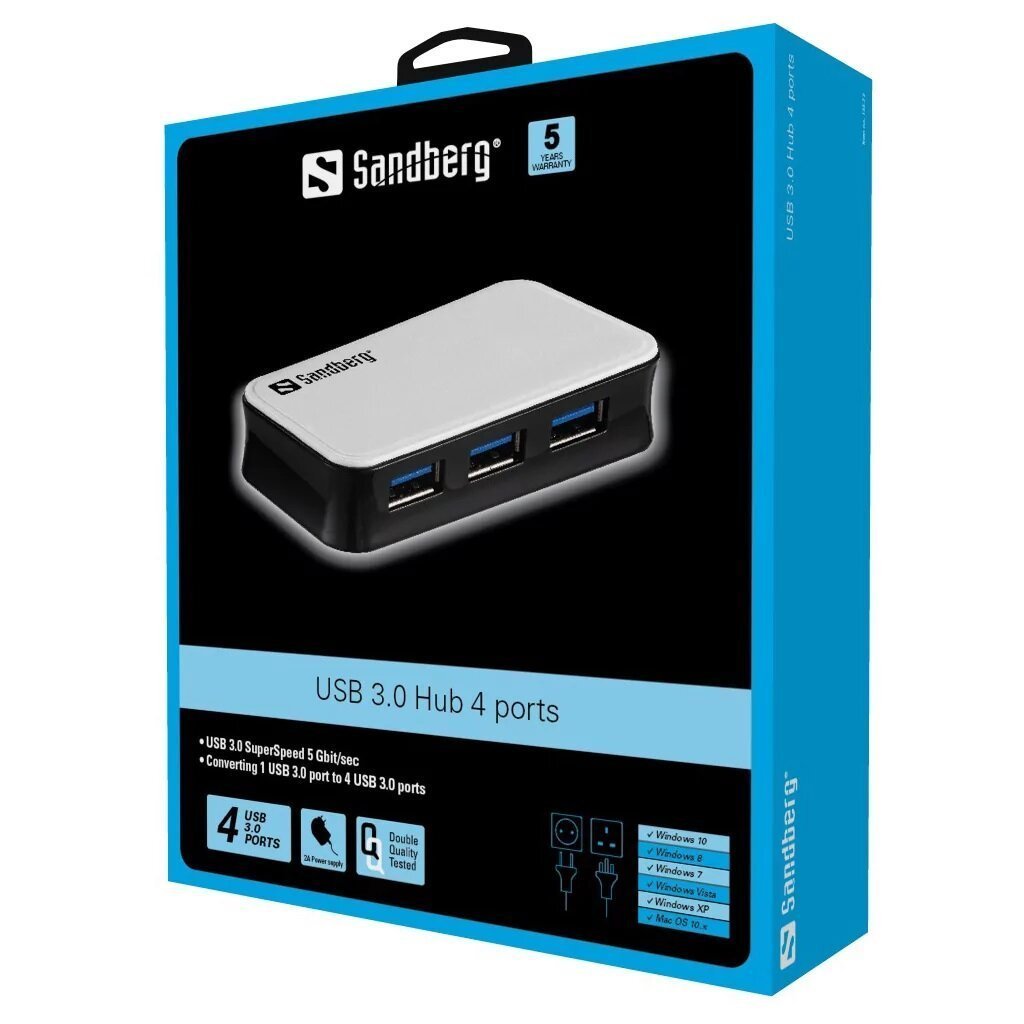 USB 3.0 Hub 4 ports aansluiten USB 3.0 randapparatuur op pc - Afbeelding 3