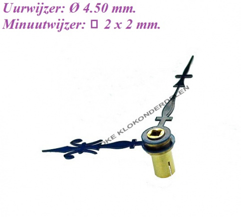 = Franse pendule wijzers = Fleur de Lys =35837 - Afbeelding 2