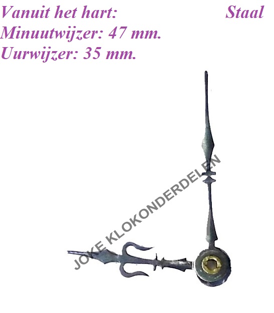 == Wijzers Franse pendule = oud =42319