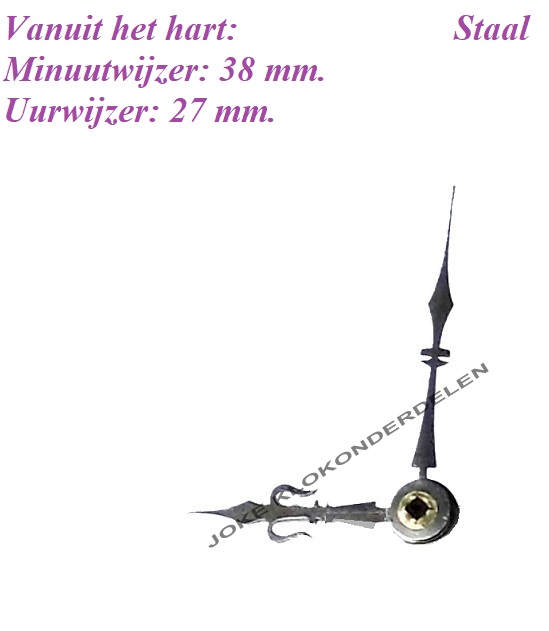== Wijzers Franse pendule = oud =42318