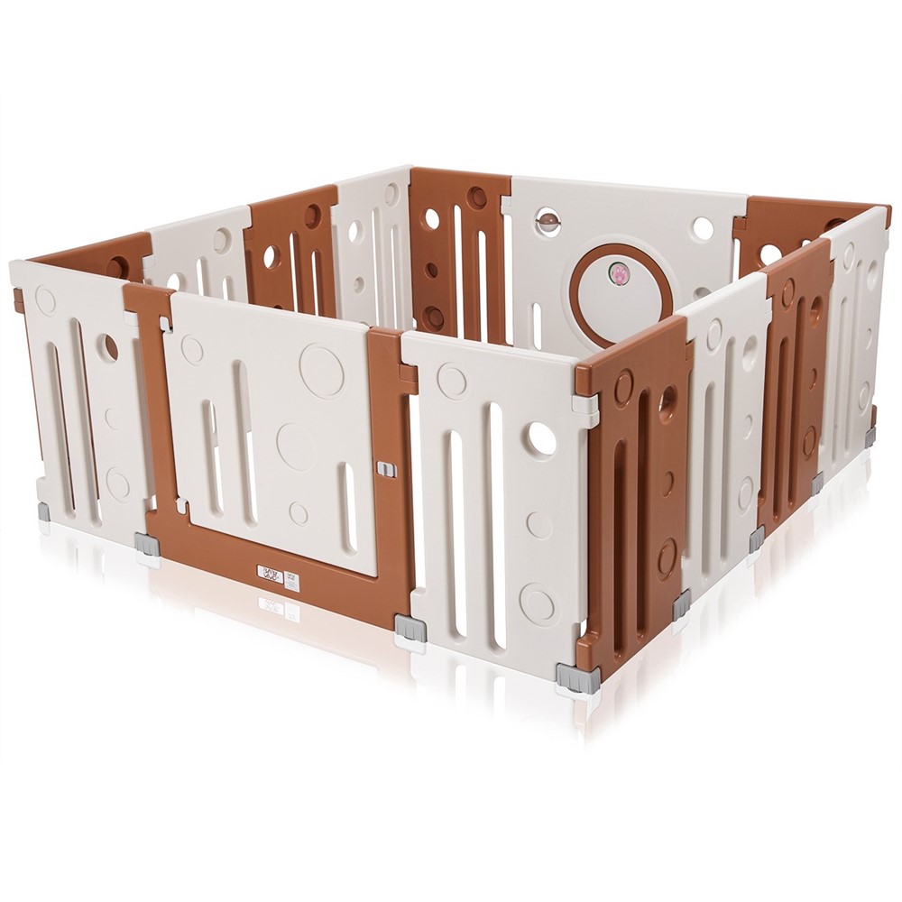 grondbox Charly | playpen wit-bruin - nr. 1