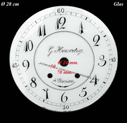 = Wijzerplaat = glas = gebruikt=37452 - Afbeelding 2