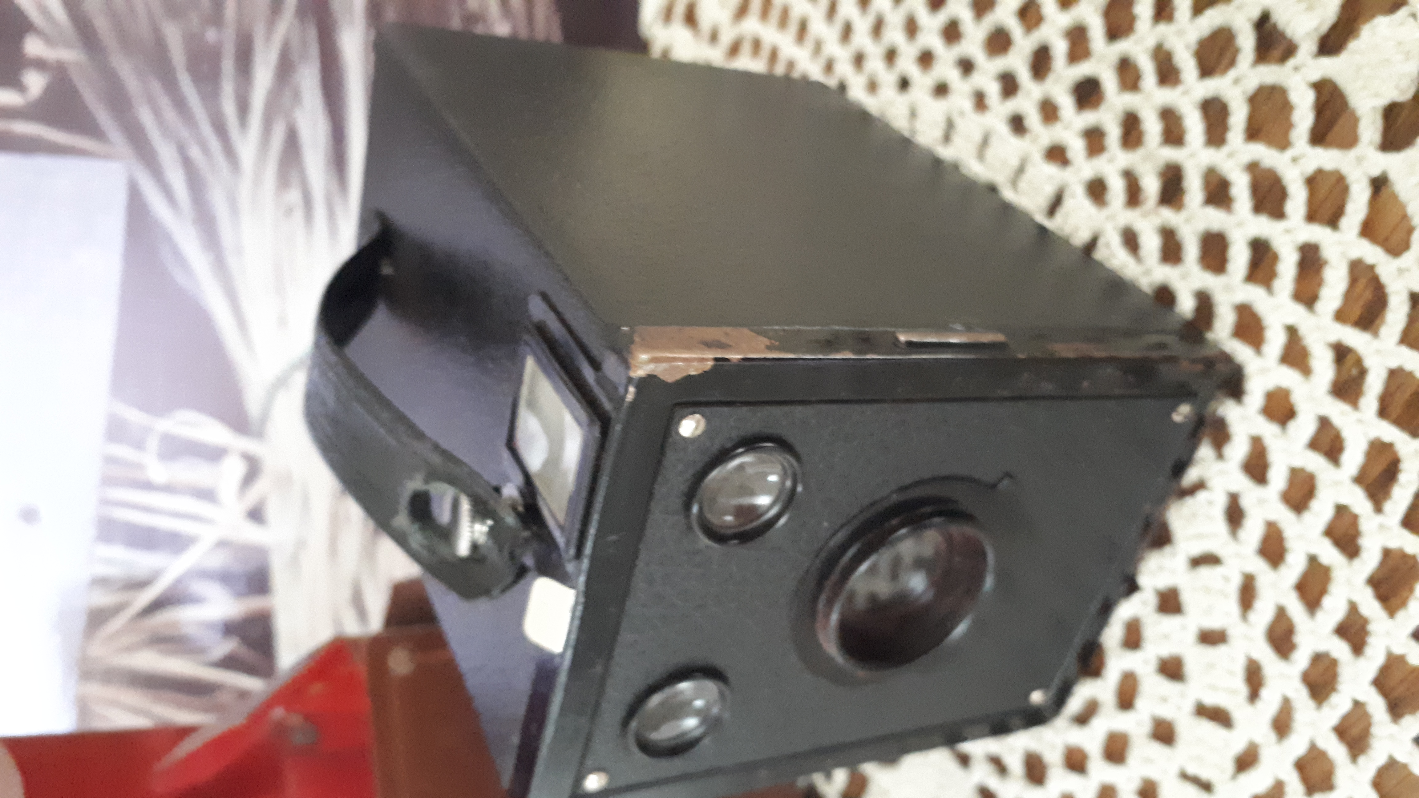 Oude Foto Box Camera Kodak Target Hawk Six, jr. 30 incl tasje - Afbeelding 6