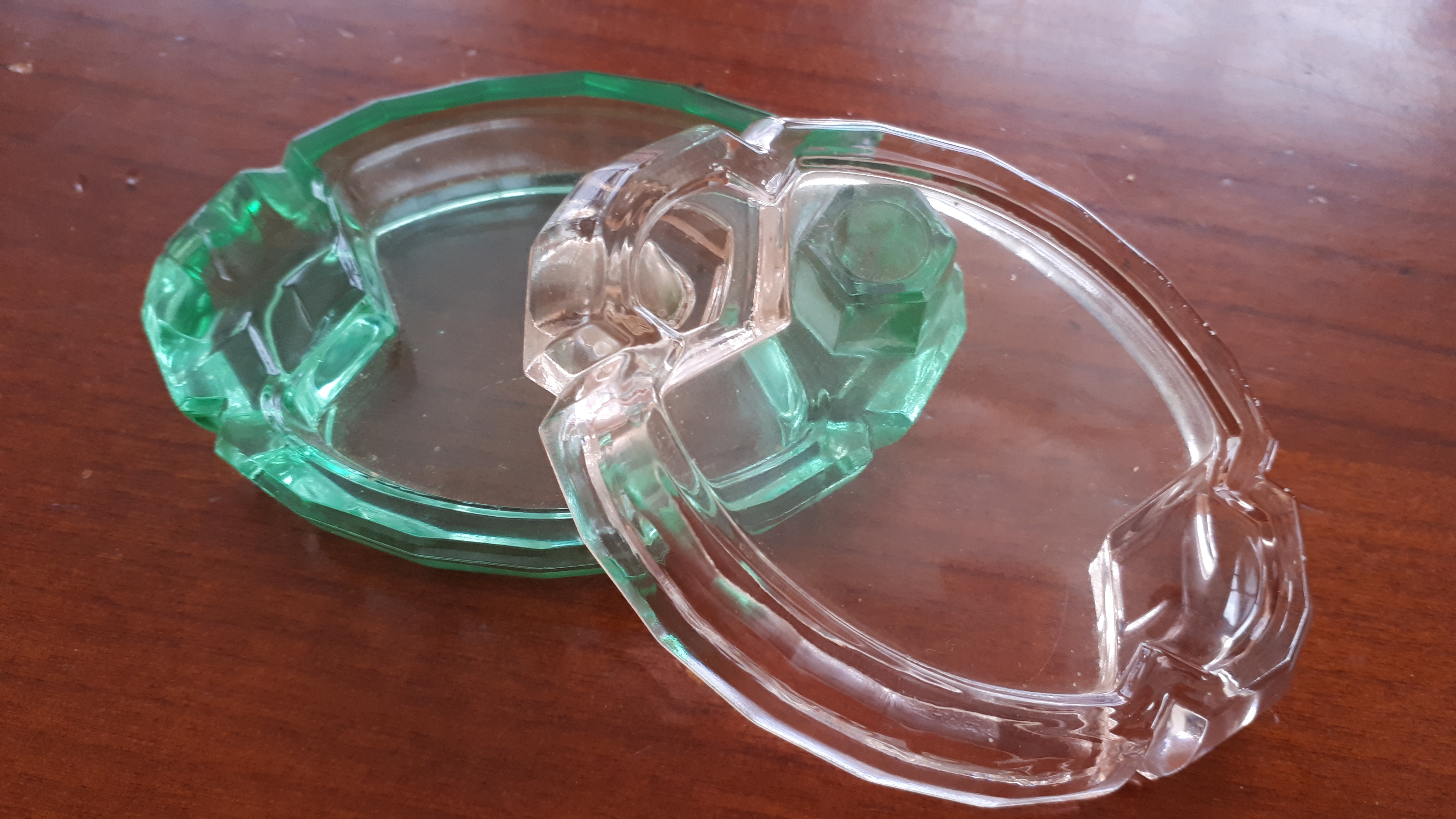 Vintage/Retro gekleurde glazen asbakjes, party asbakjes uit de jaren 60 - Afbeelding 4