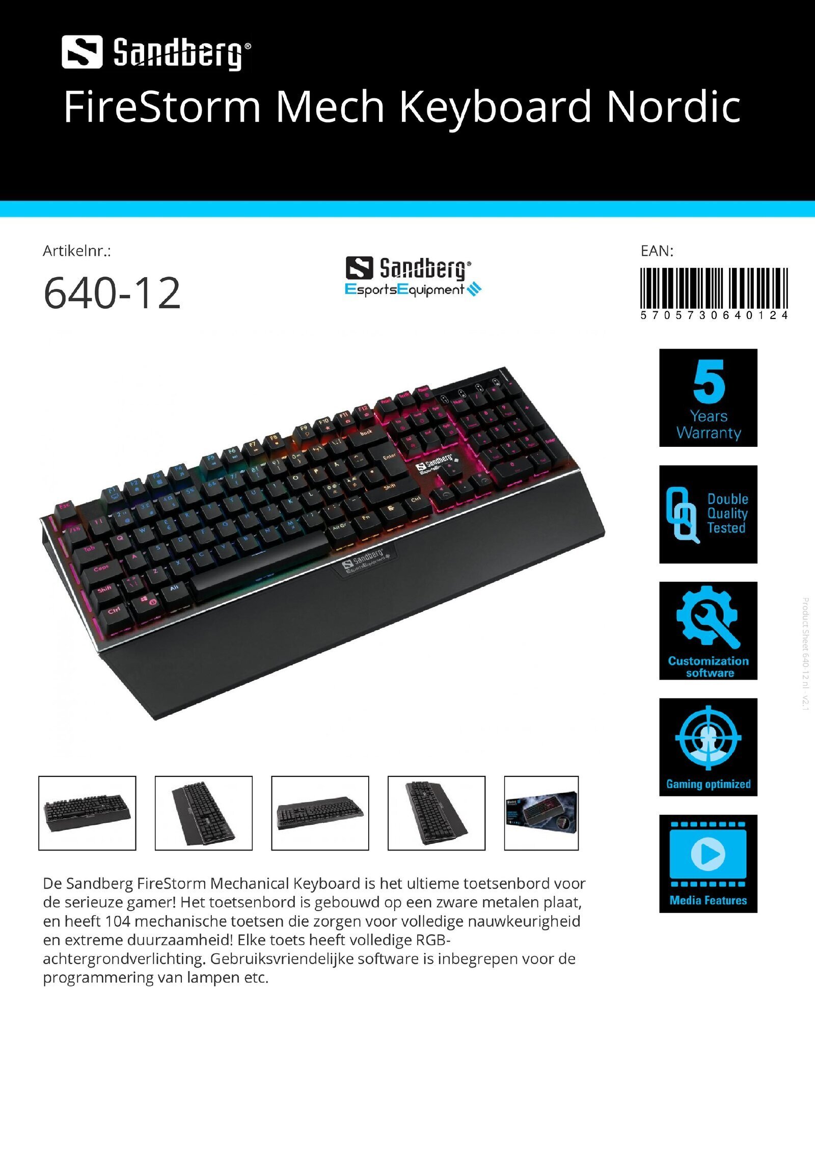 FireStorm Mech Keyboard Nordic ultieme toetsenbord gamer - nr. 1