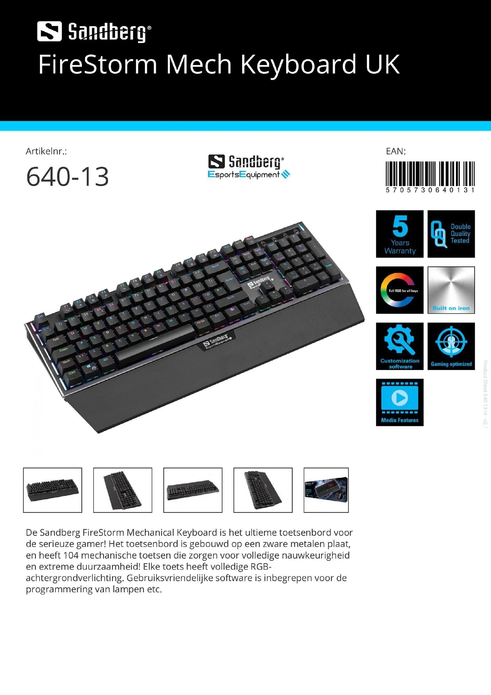 FireStorm Mech Keyboard UK ultieme toetsenbord serieuze gamer