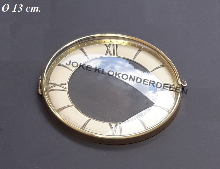 =Pendule deur / wijzerplaat = bol glas =42378