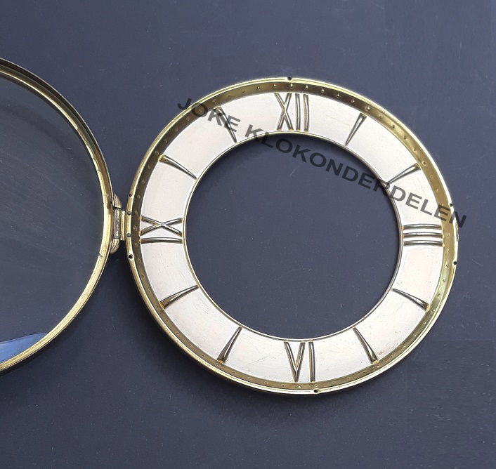 =Pendule deur / wijzerplaat = bol glas =42378 - Afbeelding 2