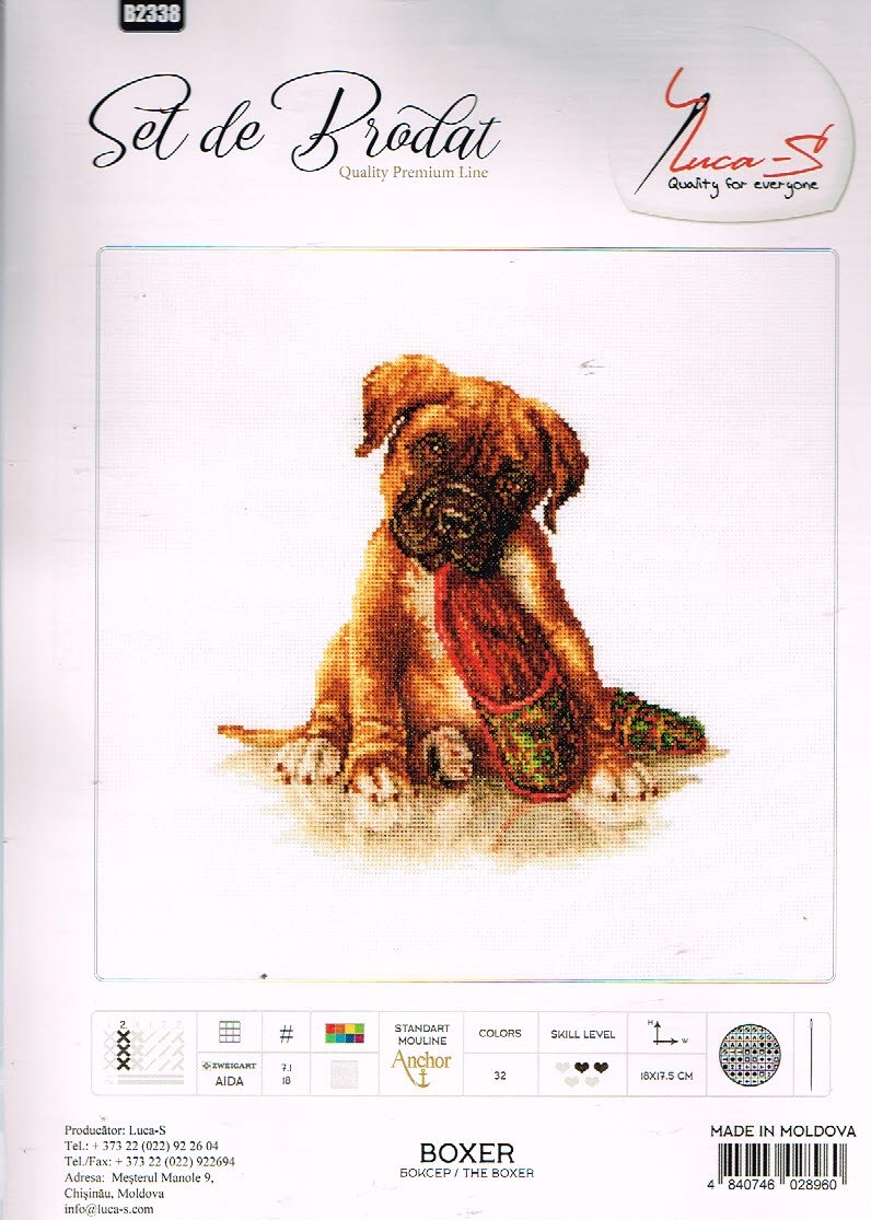 LUCA BORDUURPAKKET , BOXER met PANTOFFELS B 2338 - nr. 1