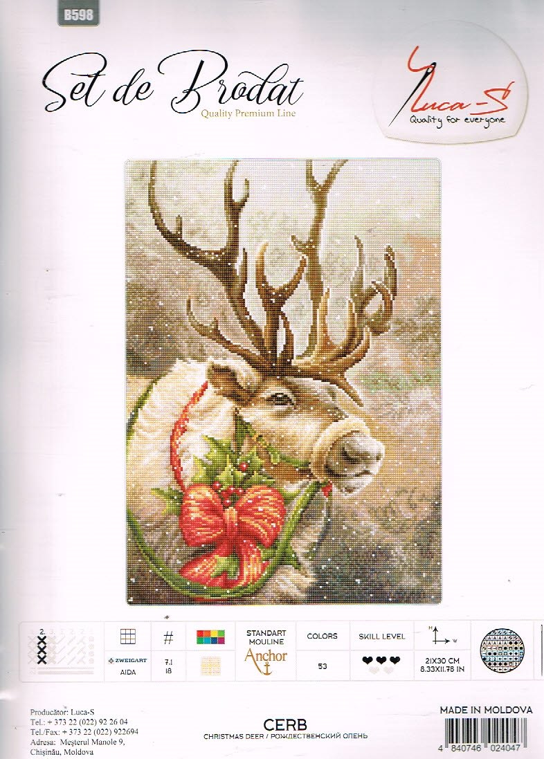 LUCA BORDUURPAKKET , CHRISTMAS DEER B 598 - nr. 1