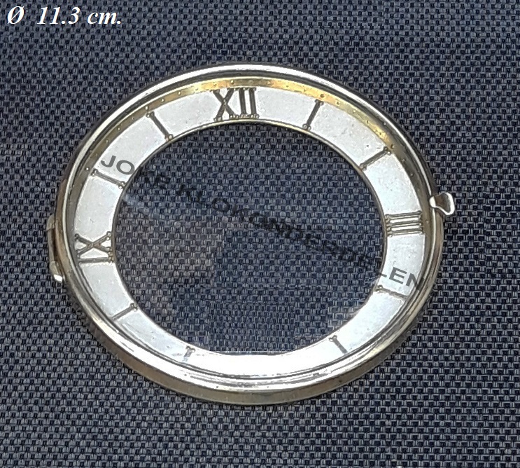 = Pendule deur / wijzerplaat = bol glas =42403