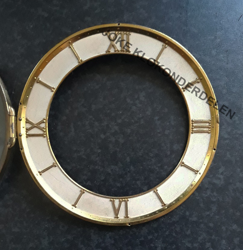 = Pendule deur / wijzerplaat = bol glas =42403 - Afbeelding 2