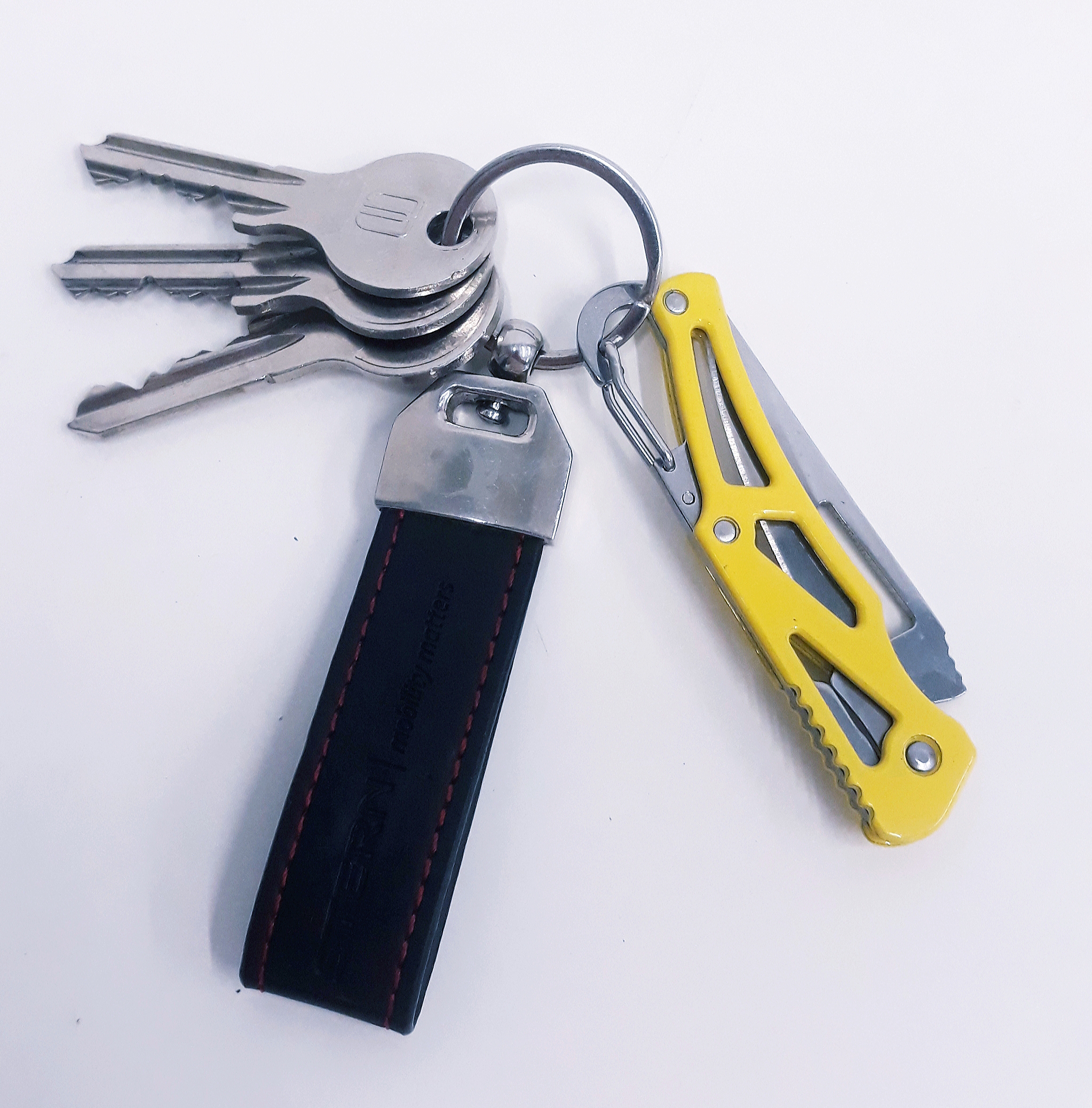 M06 Geel Compact sleutelhanger zakmes - Afbeelding 2