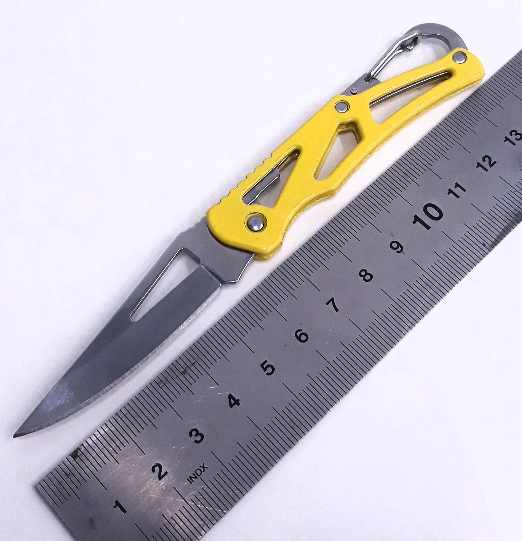 M06 Geel Compact sleutelhanger zakmes - Afbeelding 3
