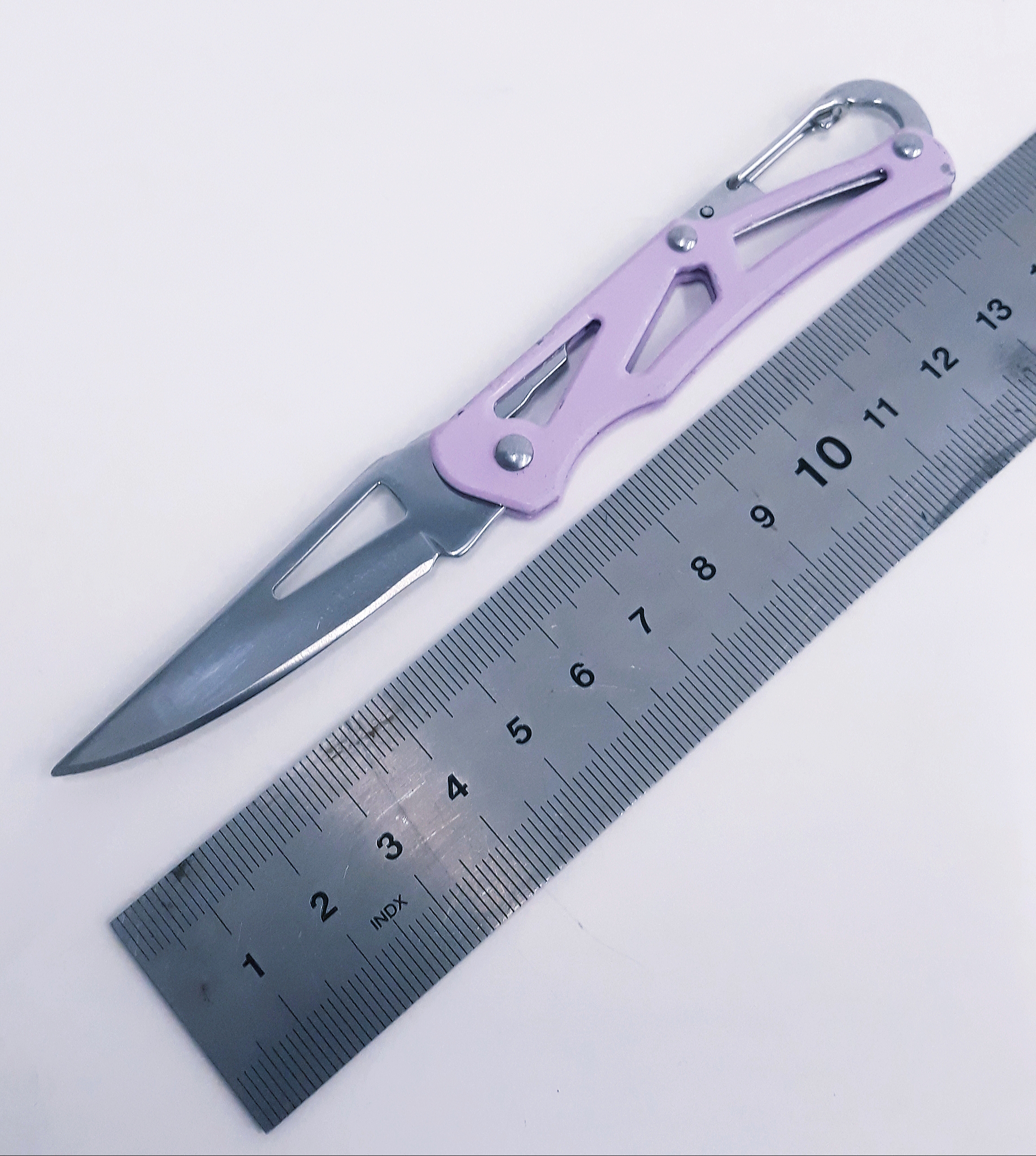 M06 Lila Compact sleutelhanger zakmes - Afbeelding 3