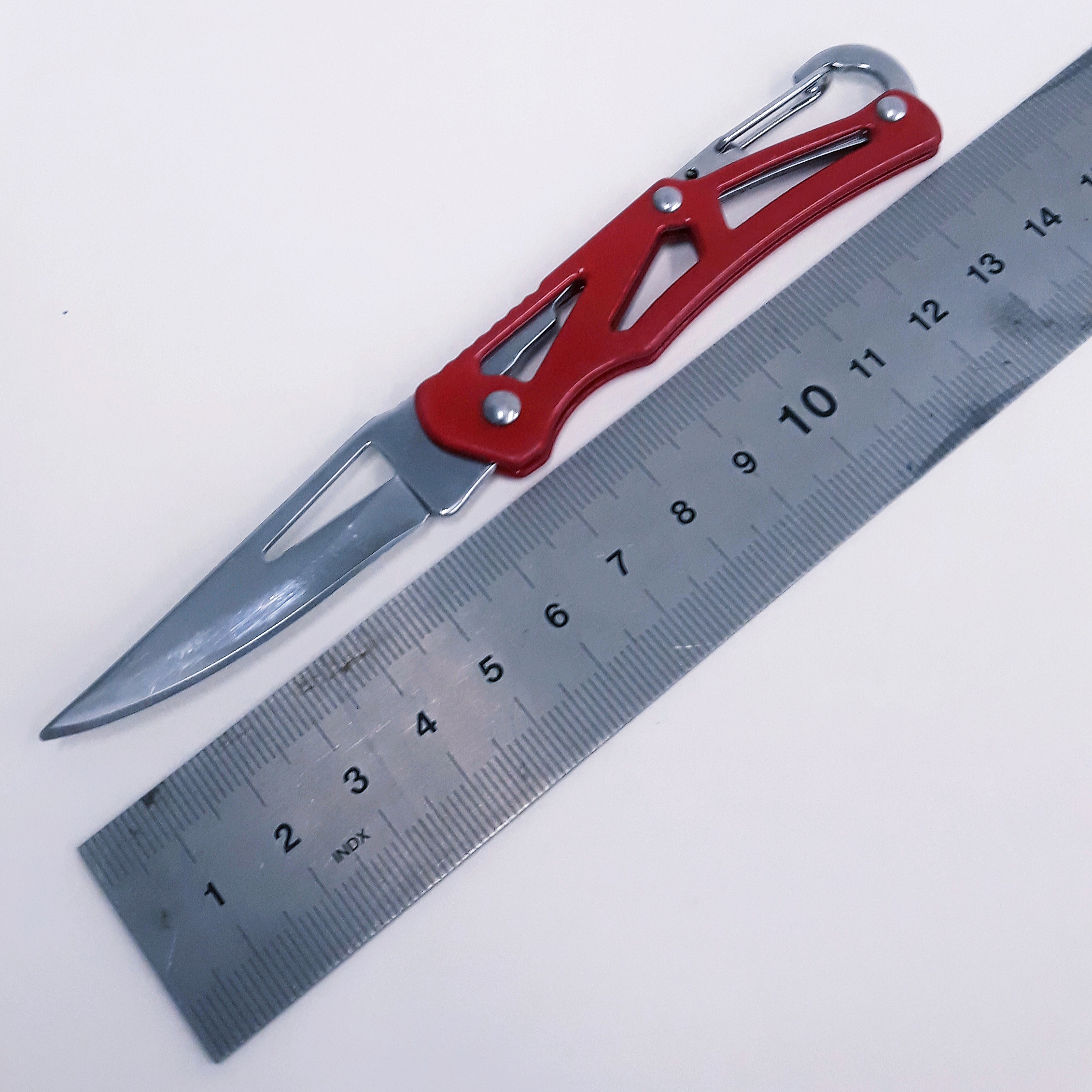 M06 Rood Compact sleutelhanger zakmes - Afbeelding 3