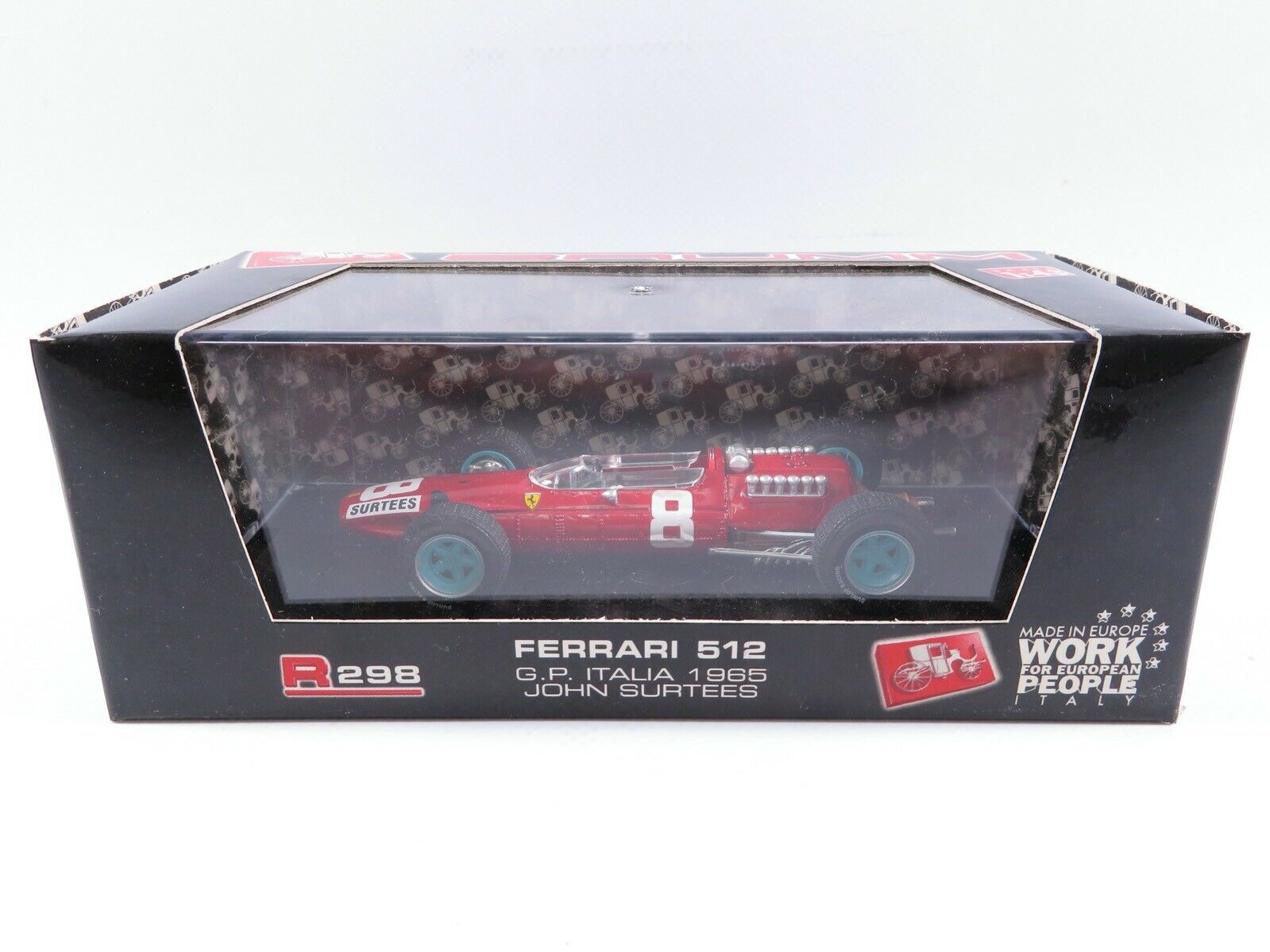 1:43 Brumm R298 Ferrari 512 GP Italia 1965 #8 John Surtees - Afbeelding 4