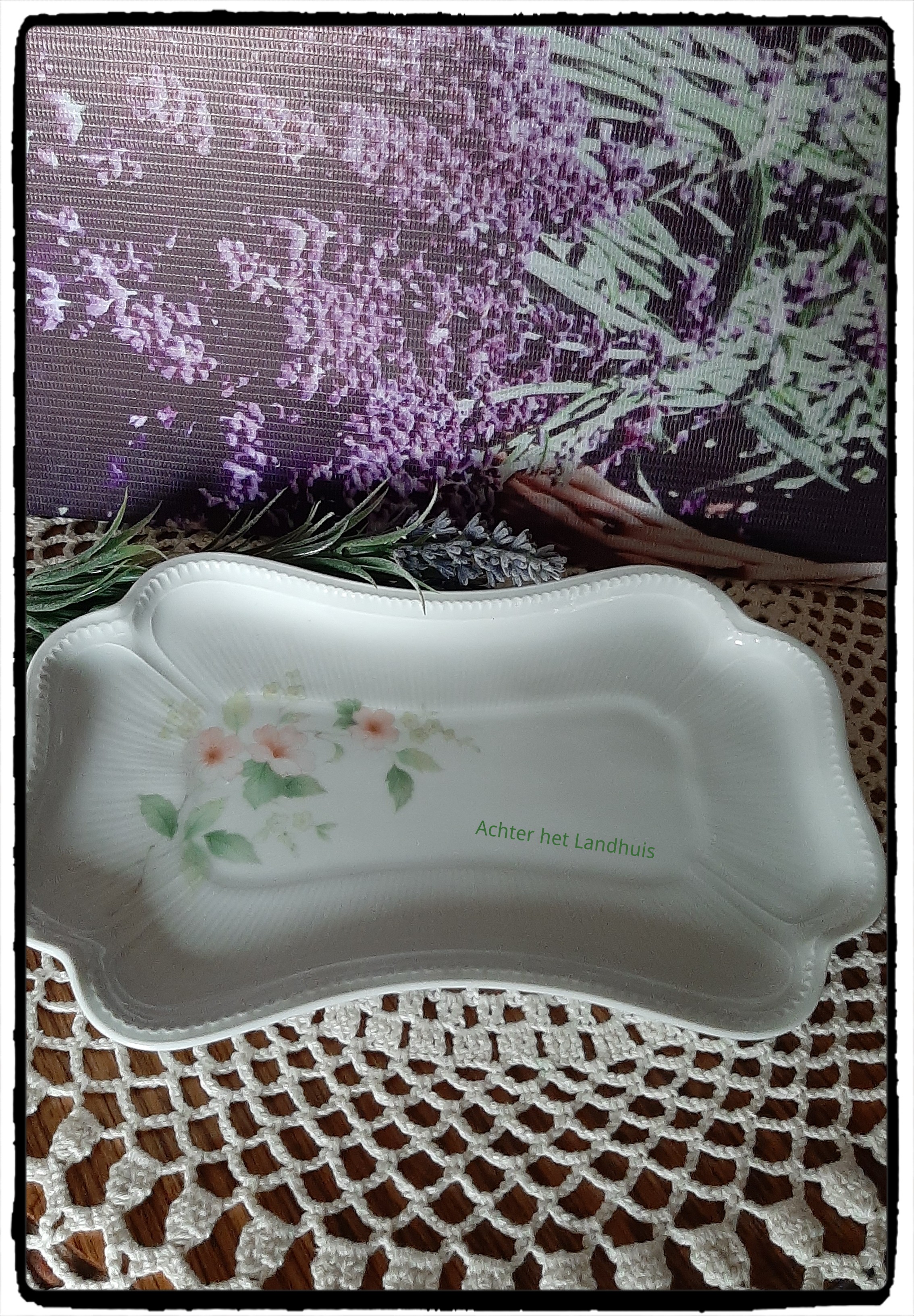 Servies, Porcelaine, Decoratie, Petit Four Limoges, Fragonard, Goudeville Paris, Bavaria, Romantisch - Afbeelding 5