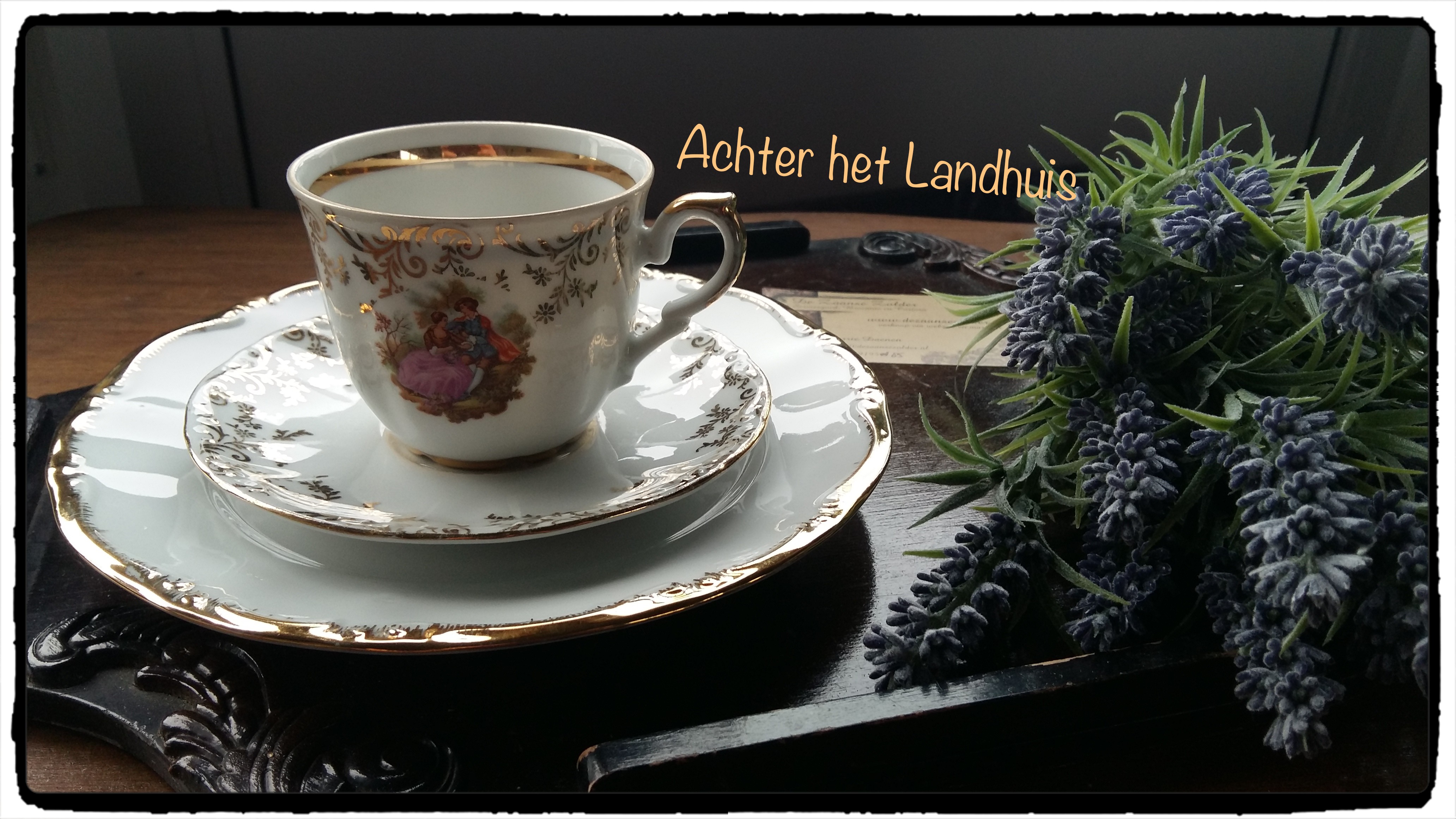 Servies, Porcelaine, Decoratie, Petit Four Limoges, Fragonard, Goudeville Paris, Bavaria, Romantisch - Afbeelding 6