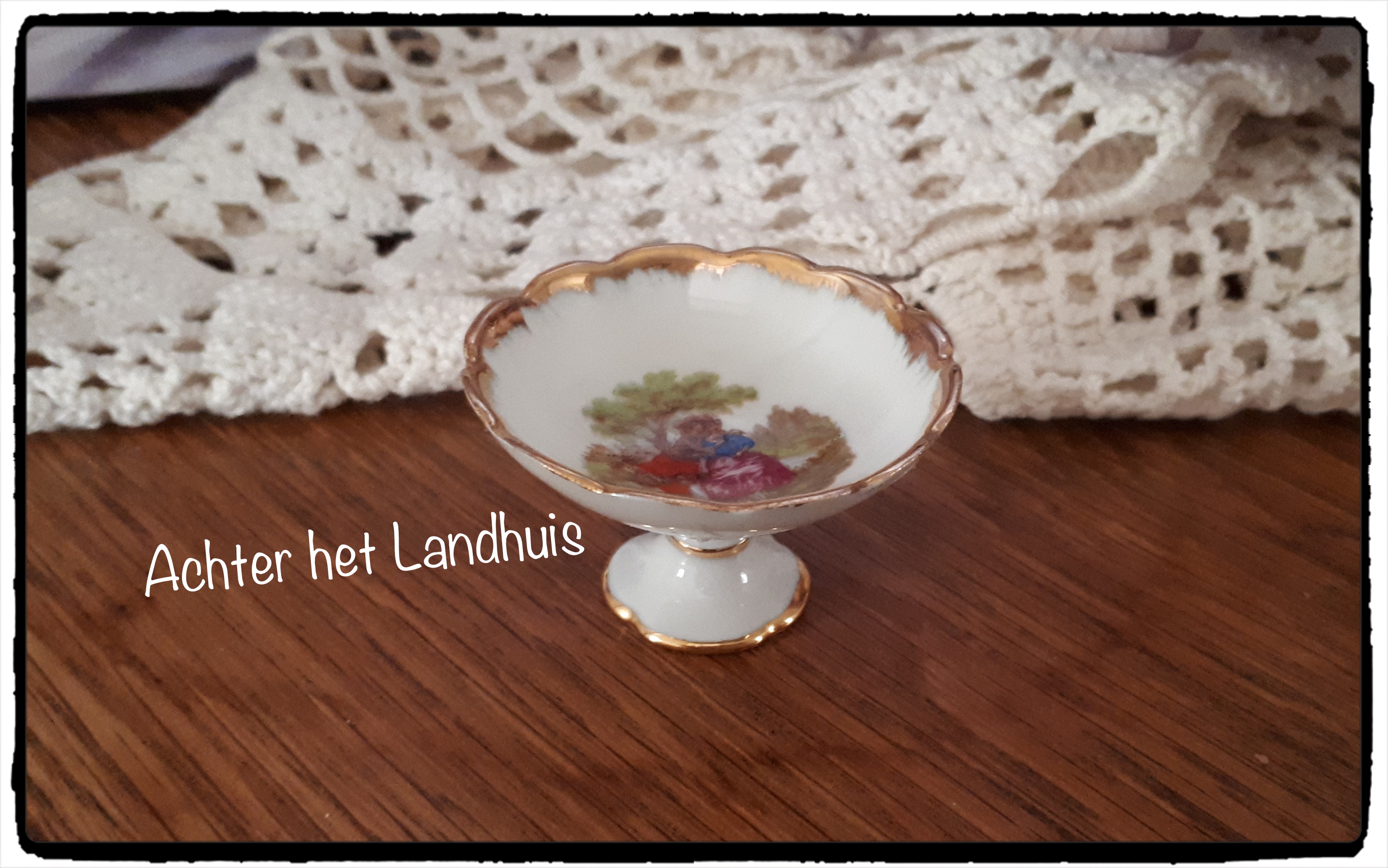Servies, Porcelaine, Decoratie, Petit Four Limoges, Fragonard, Goudeville Paris, Bavaria, Romantisch - Afbeelding 7
