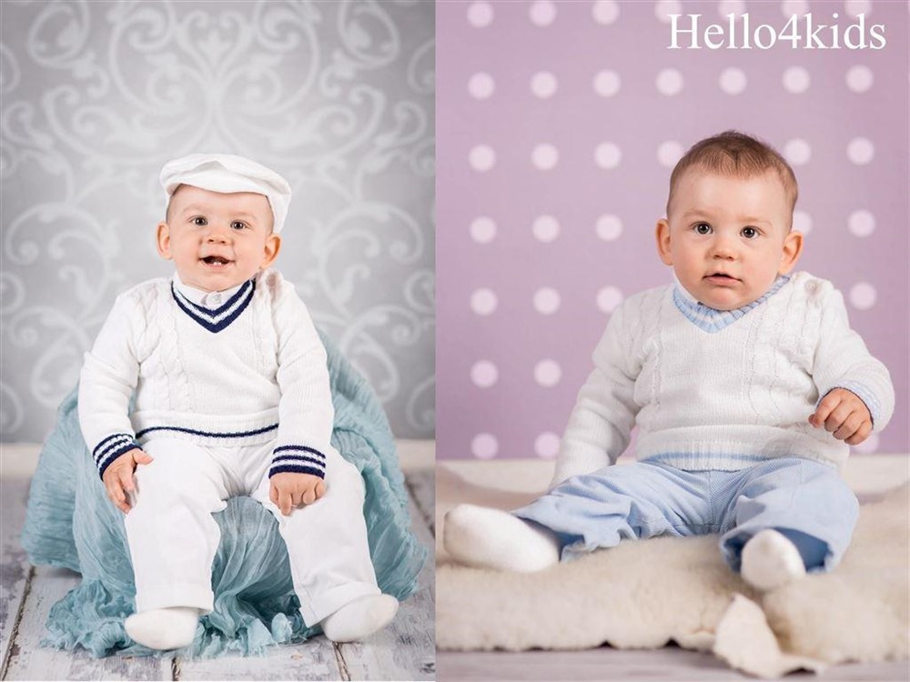 new blauw baby kostuumpje bruidsjonker kleding doop Samuel - Afbeelding 3
