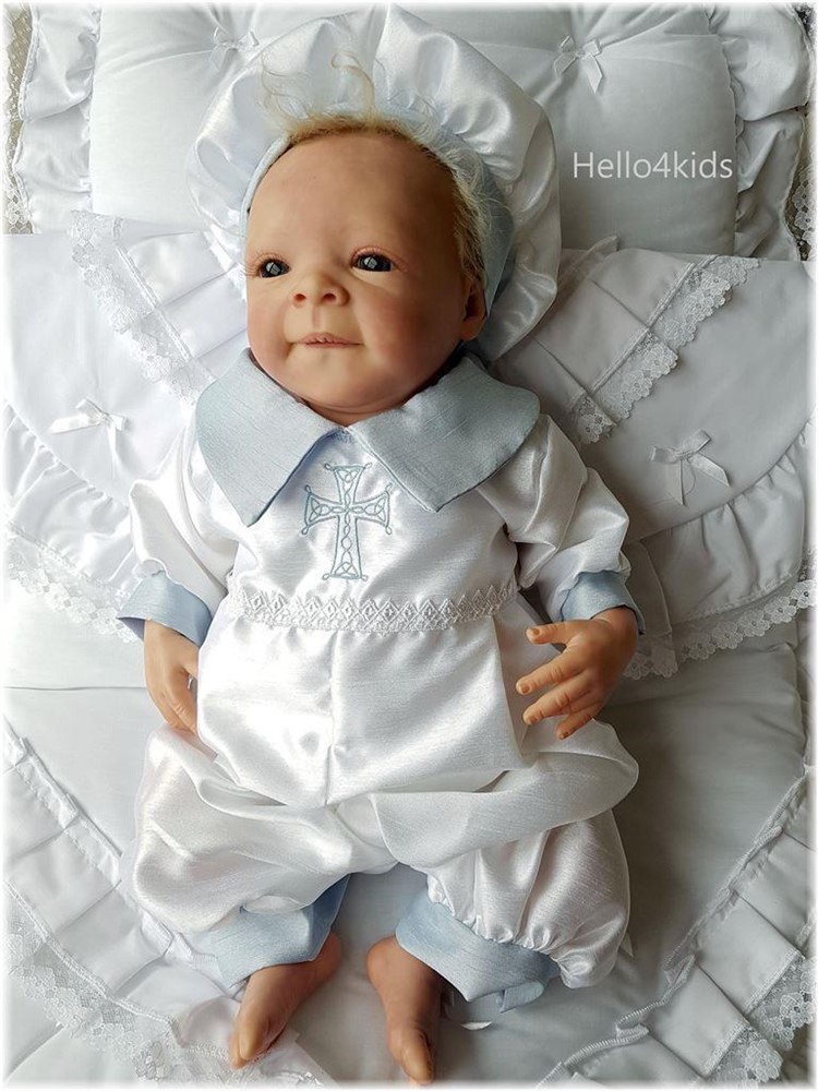 new blauw baby kostuumpje bruidsjonker kleding doop Samuel - Afbeelding 5