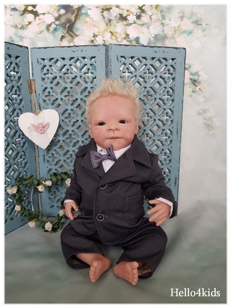 new blauw baby kostuumpje bruidsjonker kleding doop Samuel - Afbeelding 6