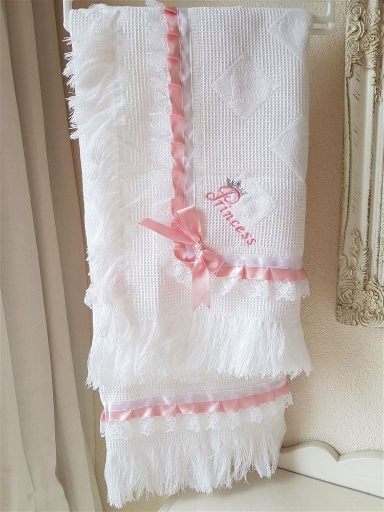 NIEUW Doop handdoek set doopkleed geboorte cadeau blauw - Afbeelding 5