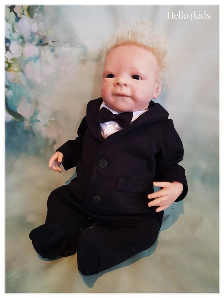 bruidsjonker romper doop baby trouwromper hemelsblauw - Afbeelding 3