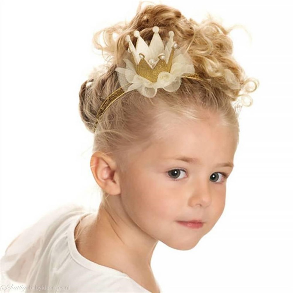 Haarbandje voor doop doopsel haarbandje zilver kruis handmade - Afbeelding 4