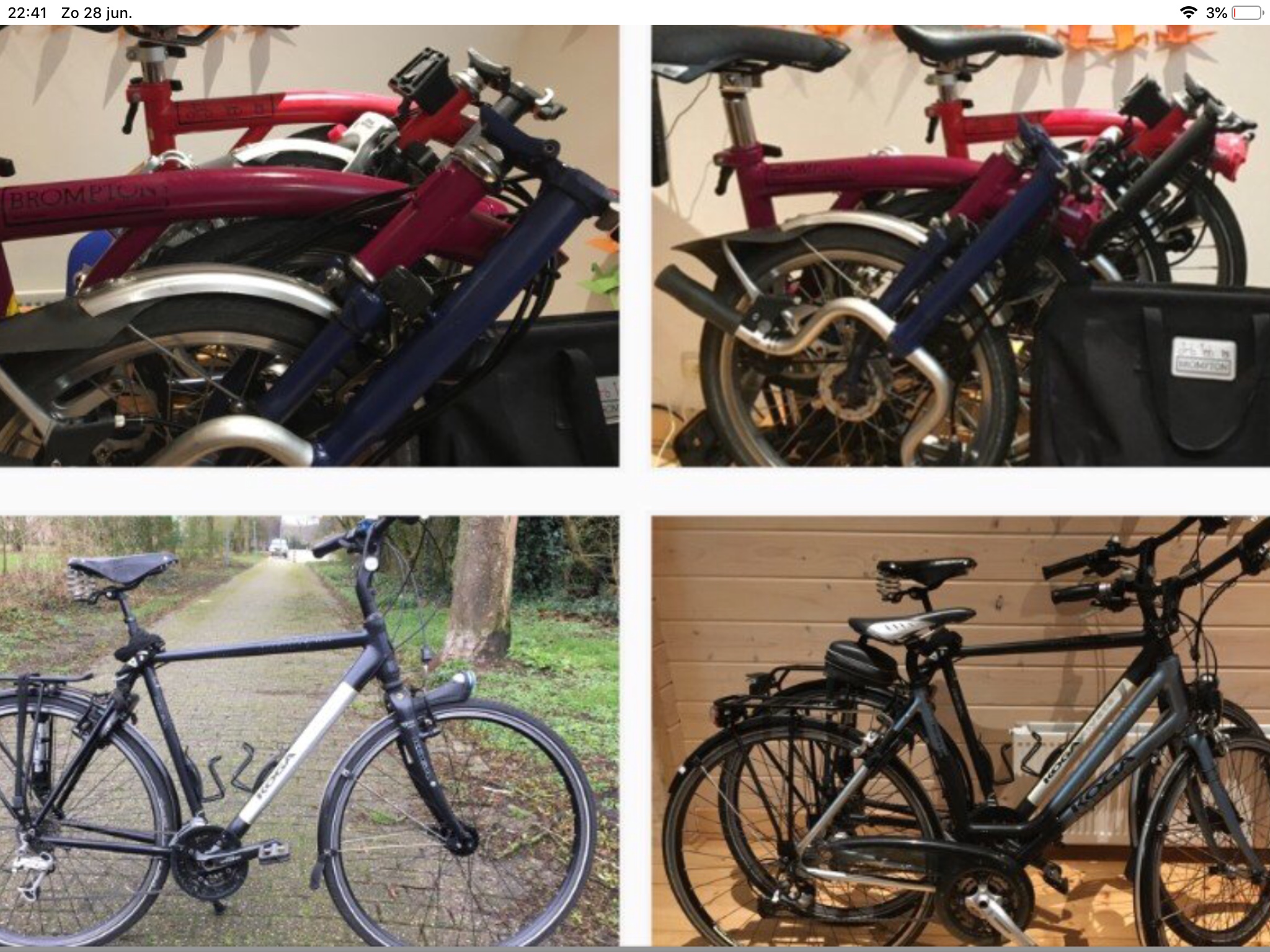 Gezocht Gevraagd Brompton Santos Flevobike Koga Flyer Fiets - nr. 1
