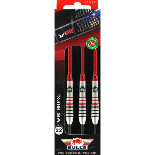 Dartpijlen BULL'S V8 90% tungsten 22-24 en 26 gram - nr. 1