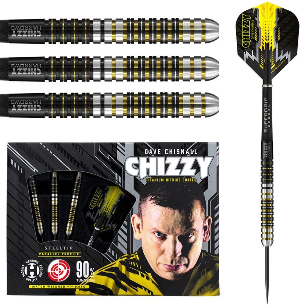 Harrows steeltip darts Dave Chisnall Chizzy 90% tungsten - Afbeelding 2