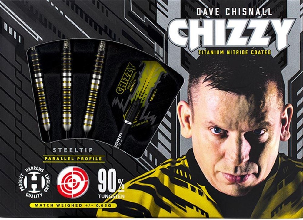 Harrows steeltip darts Dave Chisnall Chizzy 90% tungsten - Afbeelding 3