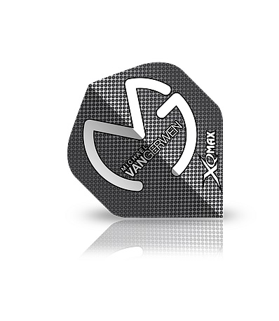 Flight XQ-max Michael van Gerwen flight zwart grijs - nr. 1