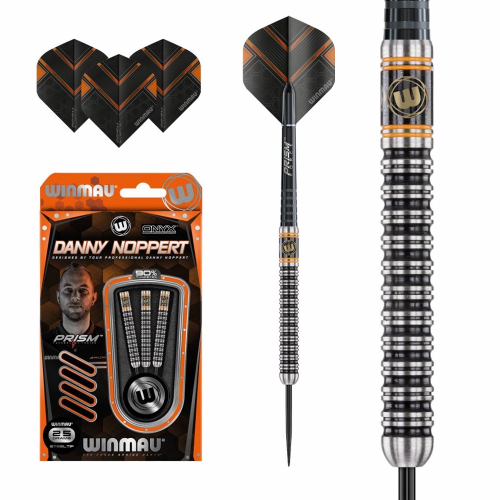 Dartpijlen Winmau Danny Noppert Onyx Coating 90% tungsten - Afbeelding 2