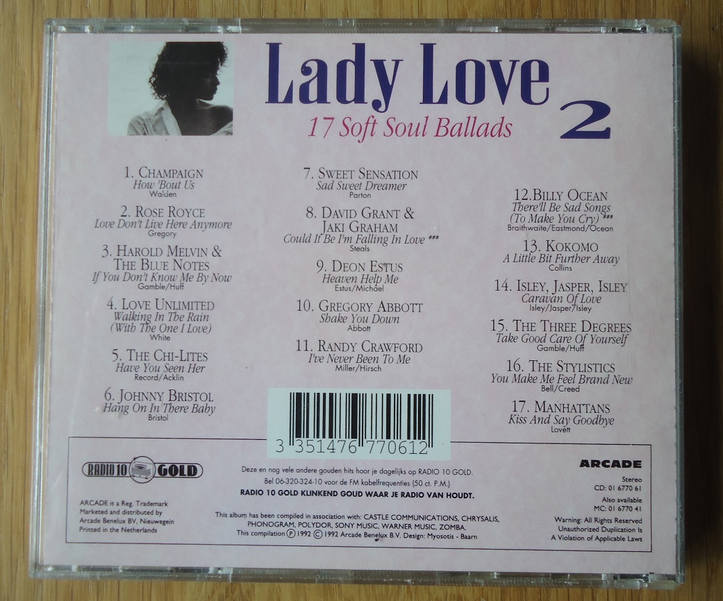 Te koop de originele verzamel-CD "Lady Love 2" van Arcade. - Afbeelding 8