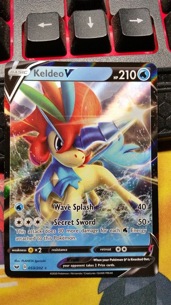 Keldeo V 53/202 Sword and Shield - nr. 1