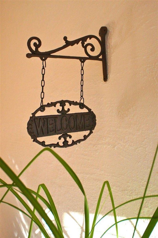 Uithangbordje-Welcome - gietijzer-welkom-gevelbord - nr. 1