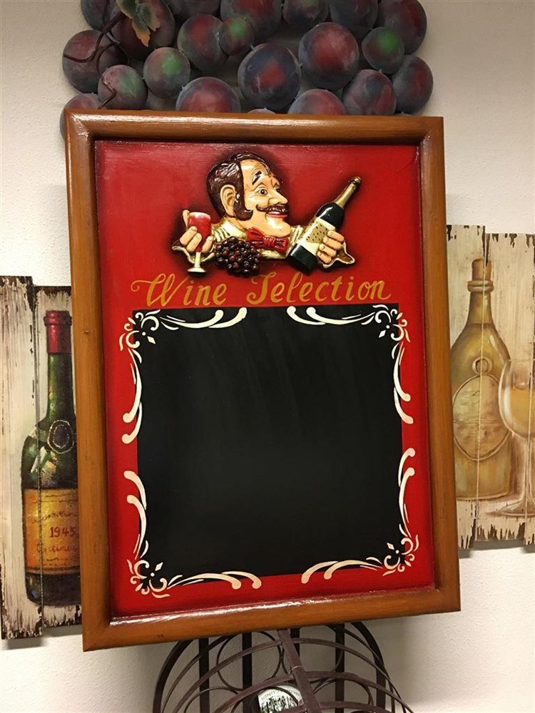 Wandbord hout met tekst:-Wine Selection- wijn- - Afbeelding 2