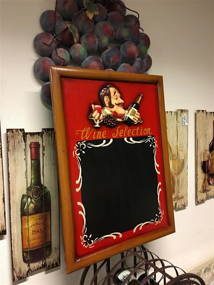 Wandbord hout met tekst:-Wine Selection- wijn- - Afbeelding 3