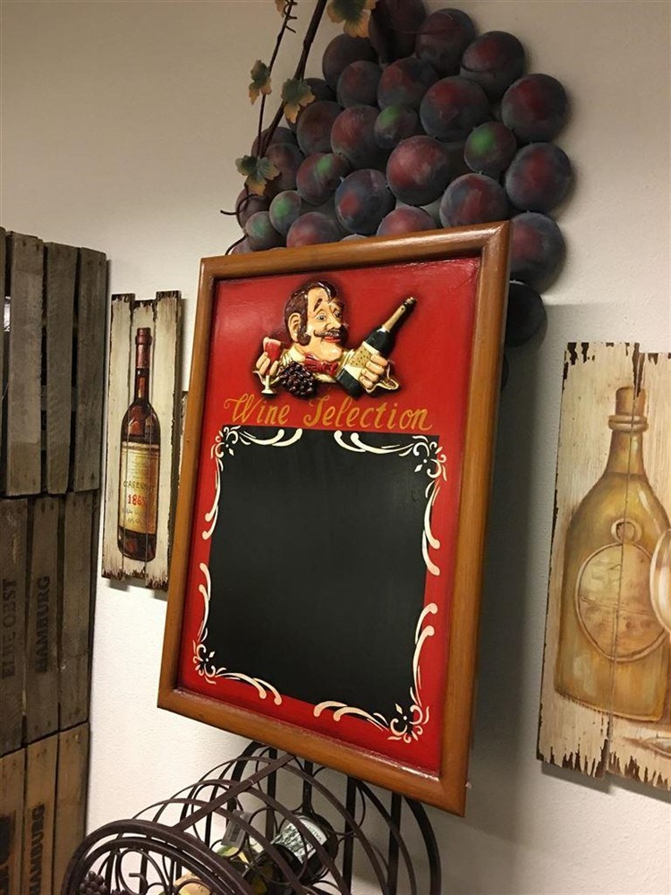 Wandbord hout met tekst:-Wine Selection- wijn- - Afbeelding 4
