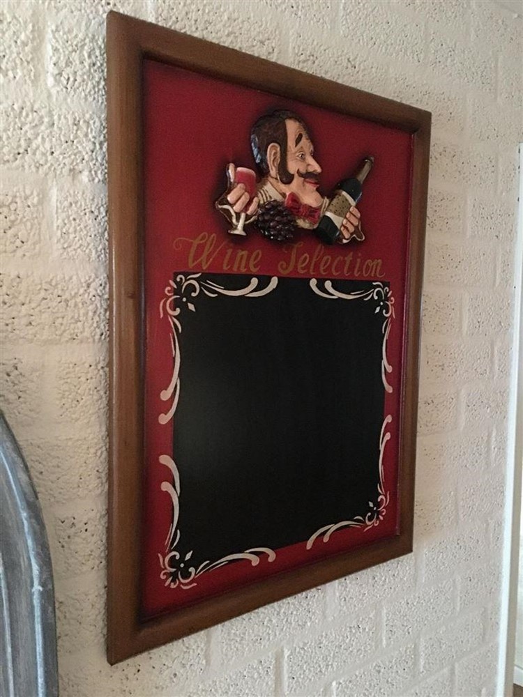 Wandbord hout met tekst:-Wine Selection- wijn- - Afbeelding 5